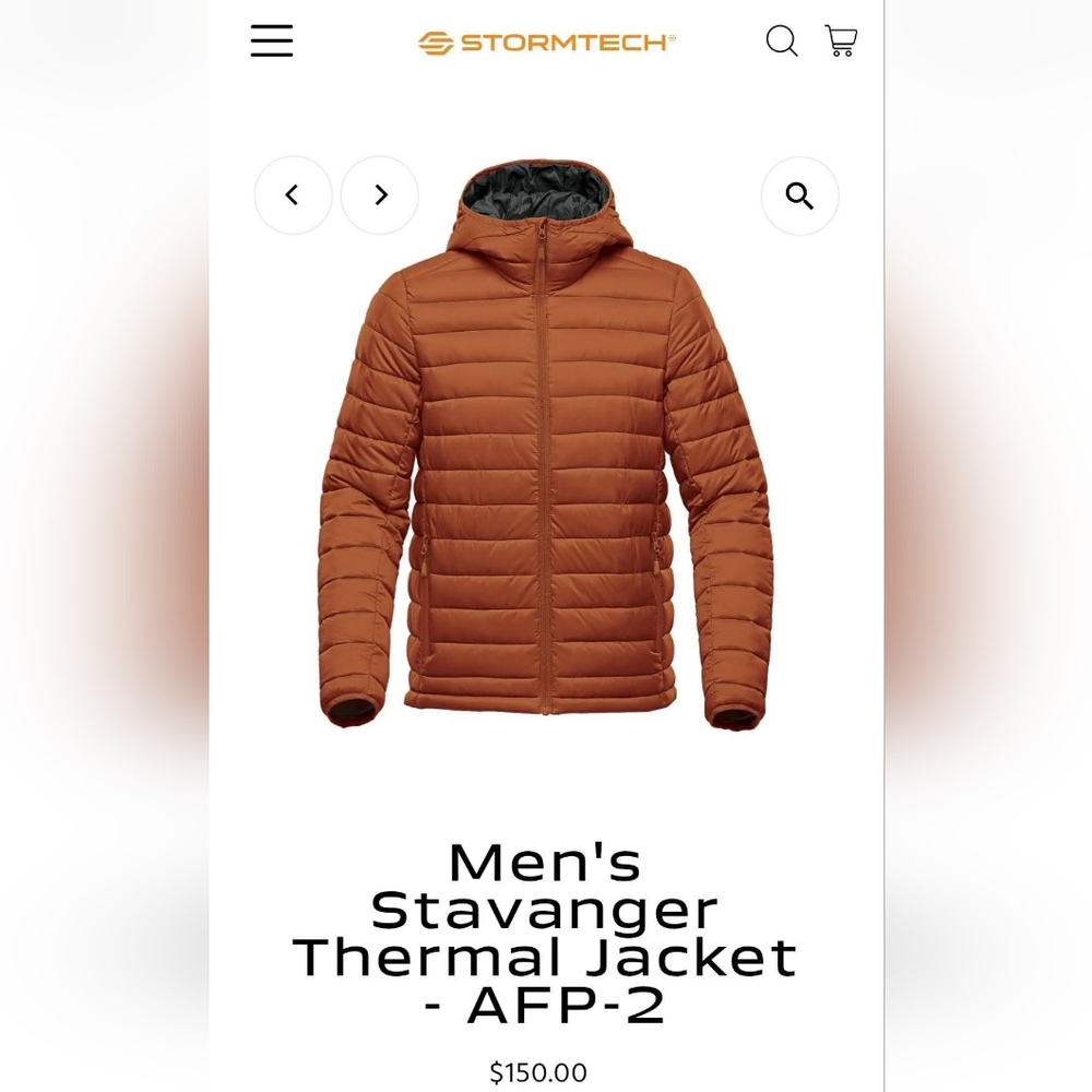 Stormtech Men's Thermal Puffer Jacket - Rust